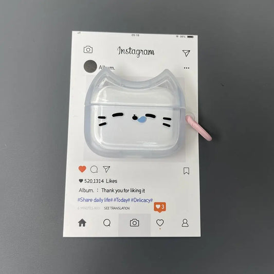 Anti-Fall Sleepy Cat Airpods Case